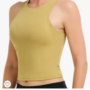 Colorfulkoala - Women's summer tank tops, body contour, sleeveless, with double lining, for yoga