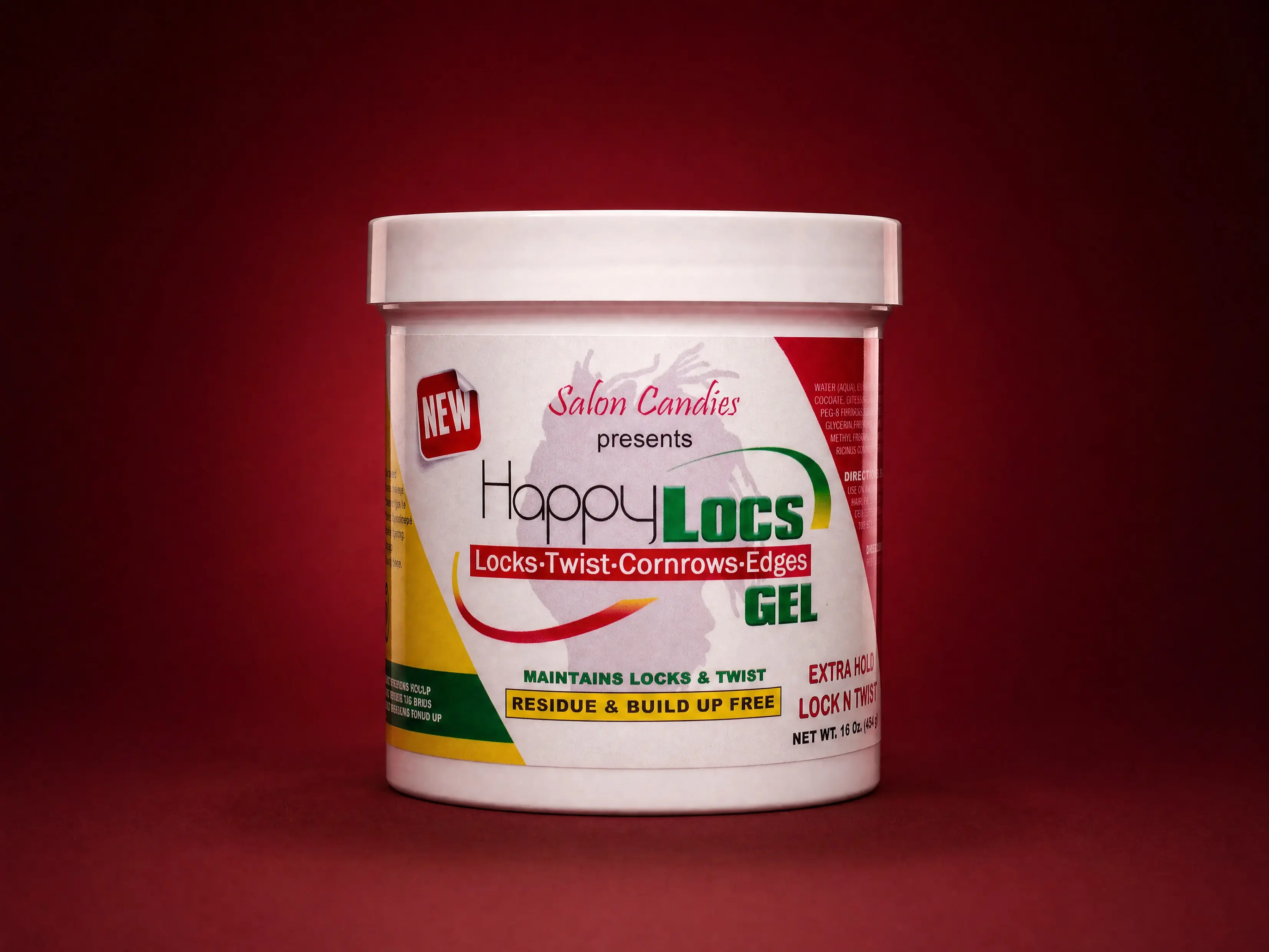Happy Locs Lock & Twist Gel, Salon-Quality Residue-Free Haircare with Coconut Oil for Long-Lasting Locks Hold & Frizz Control