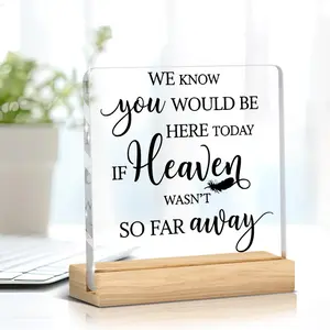 Memorial Table Sign Wedding Decor Romantic Reception Loving Memory Acrylic Plaque Sign Vintage Plaque Decor for Ceremony Reception Decorations 4x4 Inch Home Decor Products
