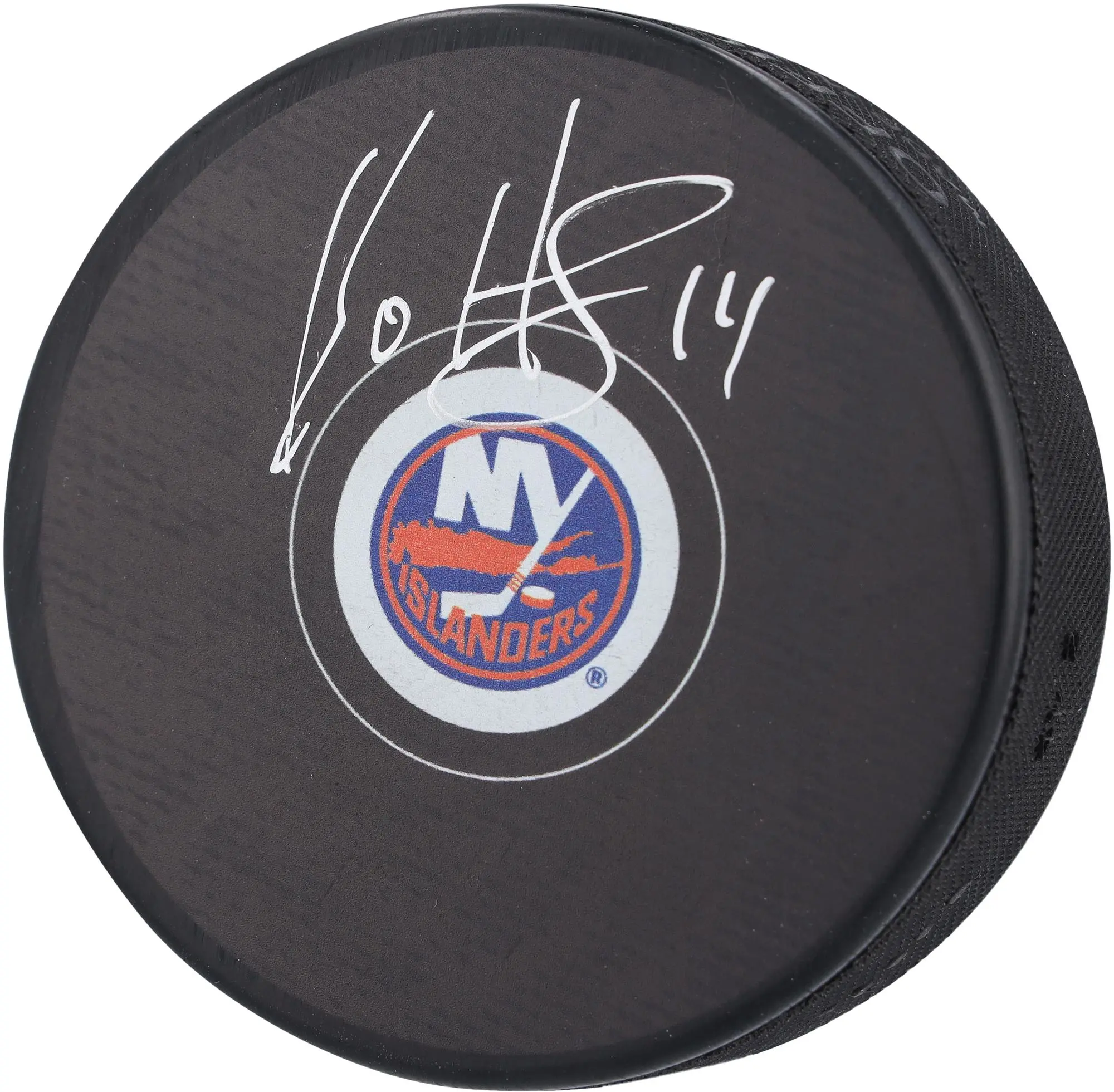 Bo Horvat New York Islanders Autographed Hockey Puck - Fanatics Authentic Certified