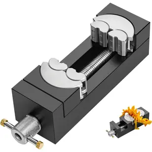 Heavy Duty Self-Adjusting Mini Vise Clamp, Precision CNC Machined Aerospace-grade Aluminum Alloy Bench Vise for Crafts Jewelry Making Modeling DIY Repairs