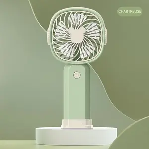 Portable USB Powered Fan with Three Speed Settings, USB Rechargeable Fan, Compact Desktop Fan Also Functions as Phone Stand, Lightweight and Efficient Cooling Solution