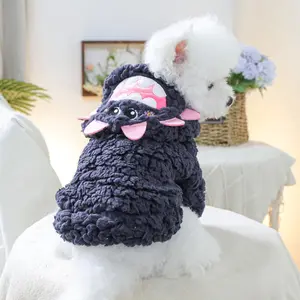 Cute Monster Design Pet Clothes, Thickened Warm Pet Coat, Pet Clothes for Small Dogs & Cats, Dog & Cat Clothing Supplies