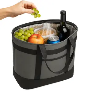 uMadeUs Cooler Bag – Large Insulated Tote for Hot Cold Lunch Food Snacks Wine Beer Ice Cream - Soft Sided Hielera for Travel Beach Camping Boat - Big Heavy Duty Long Lasting Thermal Storage