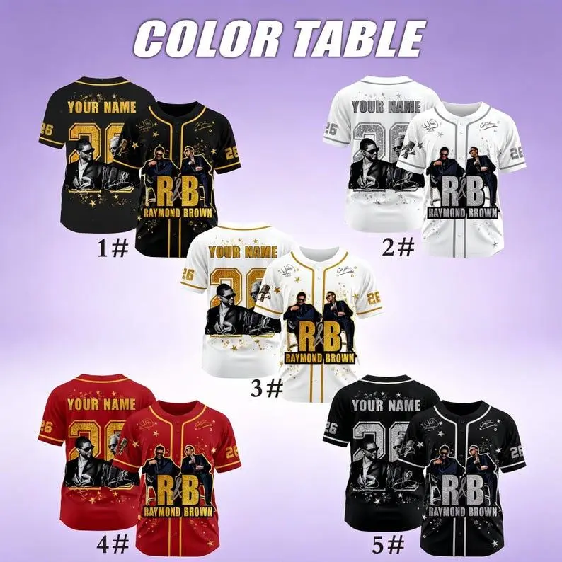 Personalized R&B Music Baseball Jersey, Custom Name & Number Concert Shirt, Fan Edition Gift