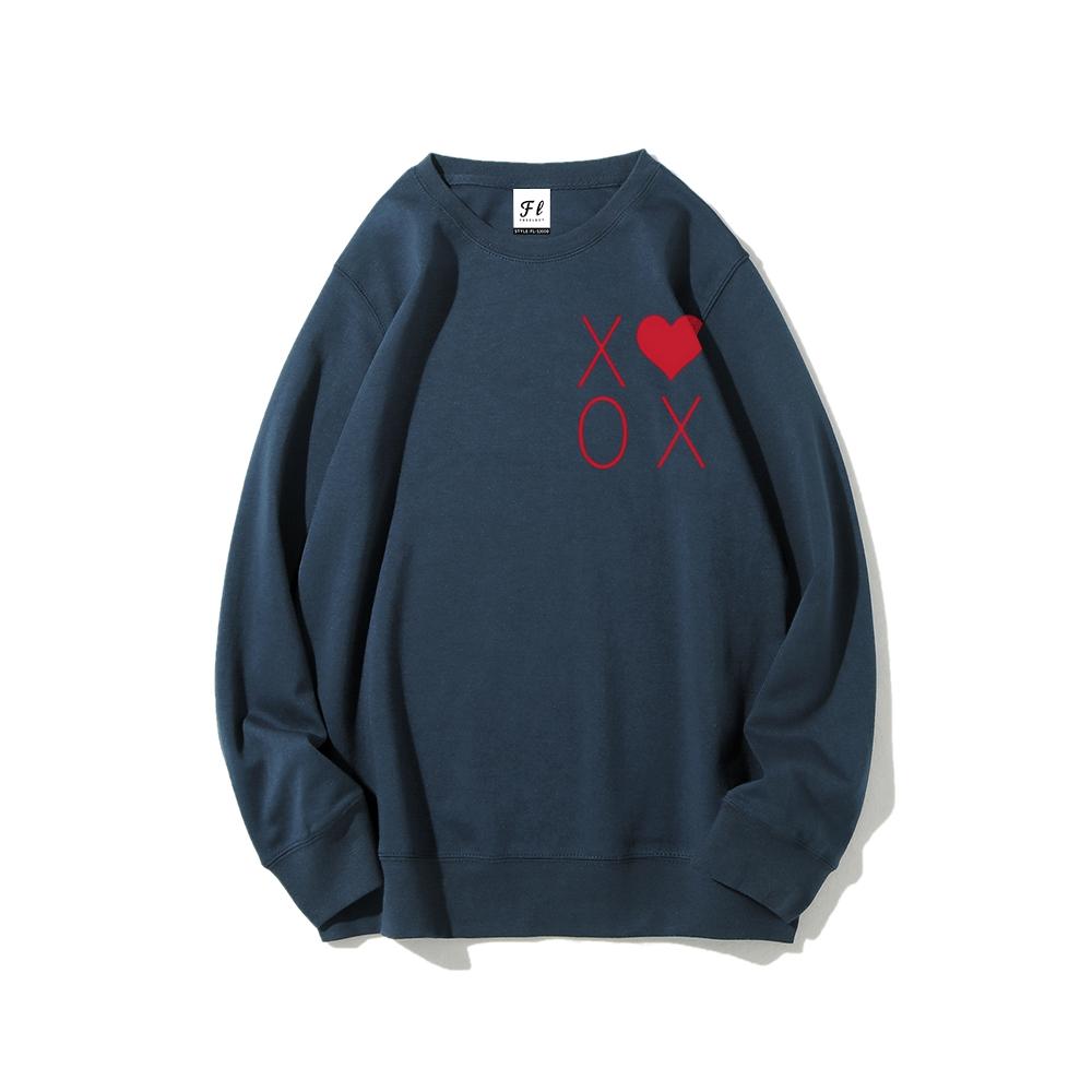 XOXO Heart Valentine's Day Sweatshirt, Women's Crewneck,Trendy Graphic Sweatshirt Long Sleeve Tops Pullover