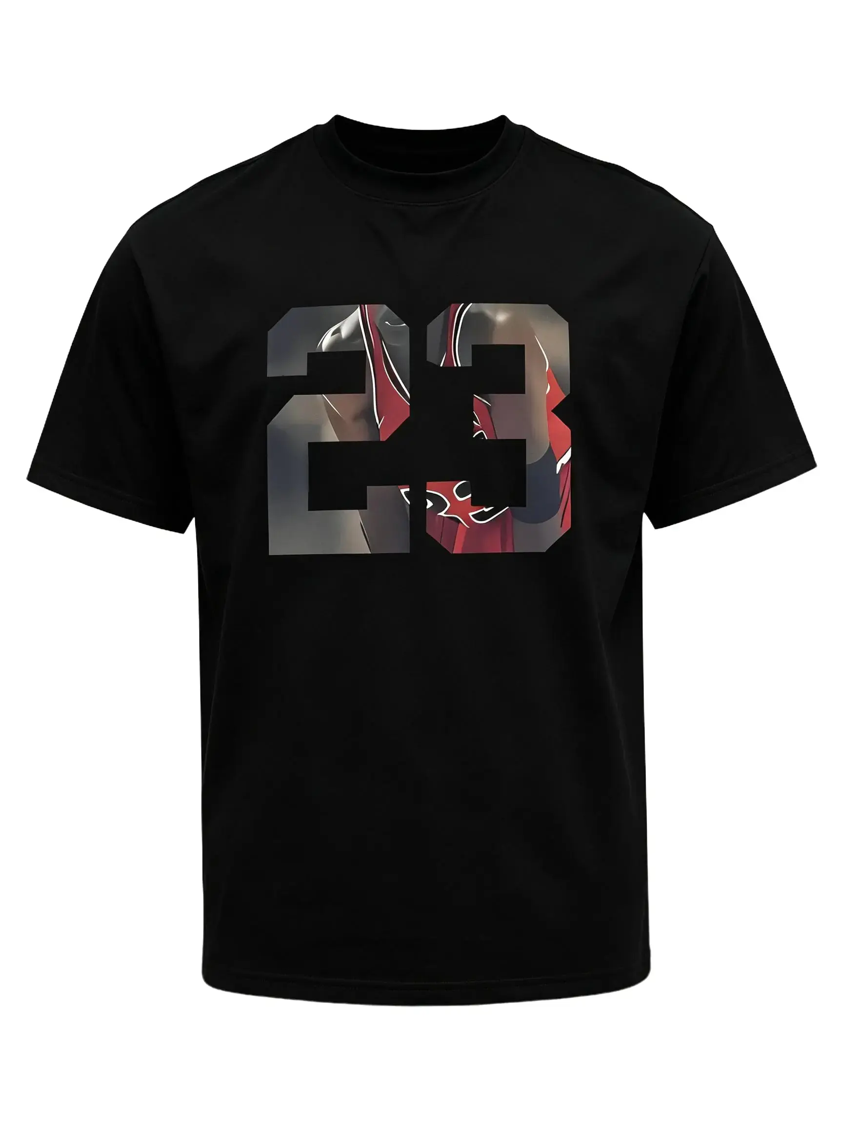 Men's 100% Cotton Short-Sleeve Tshirt - Round Neck Numbered Graphic Tee, Logo and Number Men's Short-Sleeve T-Shirts, Lightweight Breathable Comfort Fit, Streetwear Athletic Top, Summer Gift for Basketball Fans, Shortsleeve, Menswear, 2Xl, Casual, 3Xl, 4X