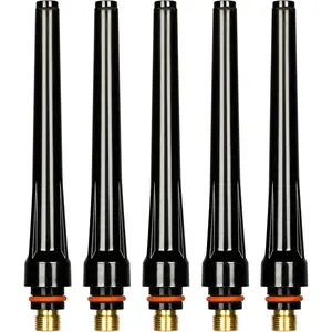 5PCS TIG Welding 57Y02 Long Back Cap Suitable for TIG Welding Torch wp 17 18 26 Series Tig Consumables Welding Welding Supplies