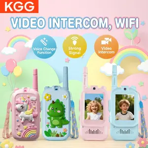 Kids Video Intercom with 2.0 Inch IPS Screen, Optional Jk200 Cartoon Silicone Case, 2.4g WiFi Connection for Long Distance Communication, Perfect Walkie Talkies for Outdoor Adventures