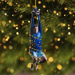 I Think You Should Leave Zip Line Christmas Acrylic Christmas Ornament Hanging Decor, Ornaments for Christmas, Trump Ornament, Christmas-Themed Hanging Ornament, Christmas Decor