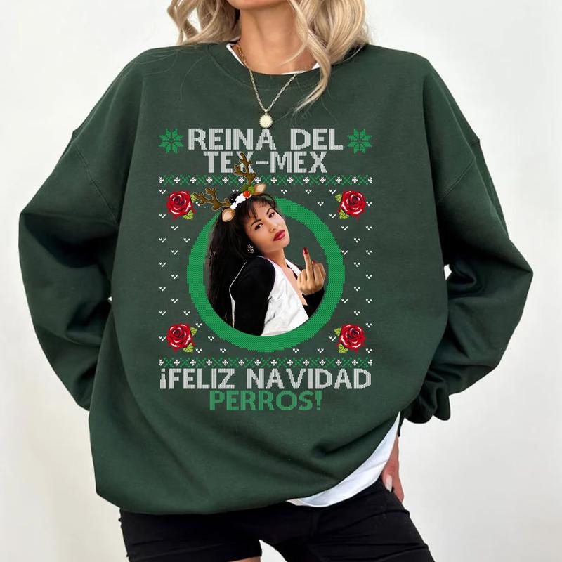 Selena Reina Del Dex Mex Christmas Vintage Shirt Sweatshirt Hoodie