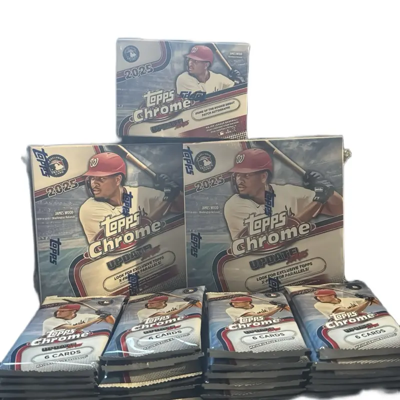 (Live Pk Rip) Topps Chrome 2025 Update Series Mega Box - 6 Cards per Pack - Collectible Trading Cards - Official Baseball Trading Card