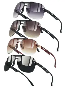 4 pairs of fashionable retro oval half frame sunglasses,metal rivet decoration designn,with multiple color options,deeply loved by fashion enthusiasts,suitable for daily wear fashionable sunglasses