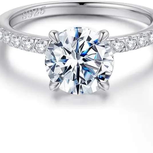 2ct Hidden Halo Engagement Ring Silver