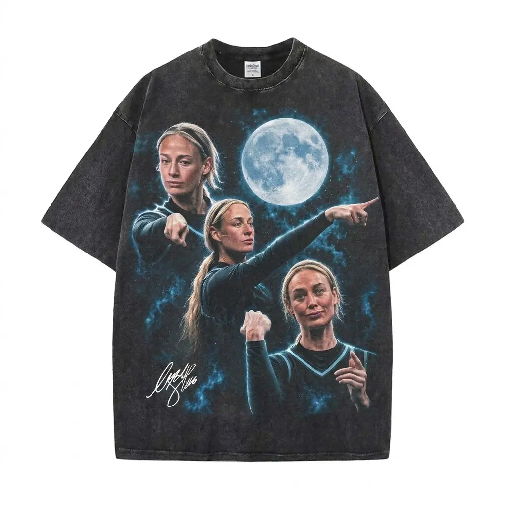 Women's Sophie Cunningham 3 Moon Washed Graphic T-Shirt, Hoodie & Sweater - Vintage WNBA Fan Top, Retro Player Gift for Female Streetwear Enthusiasts