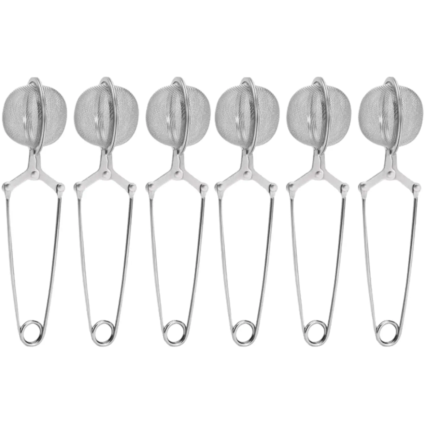 Tea Strainers for Loose Tea, 6 Pack Tea Infuser with Handle Fine Mesh Tea Ball Filter Tea Diffusers Steeper for Loose Leaf Tea, Spices, Seasonings