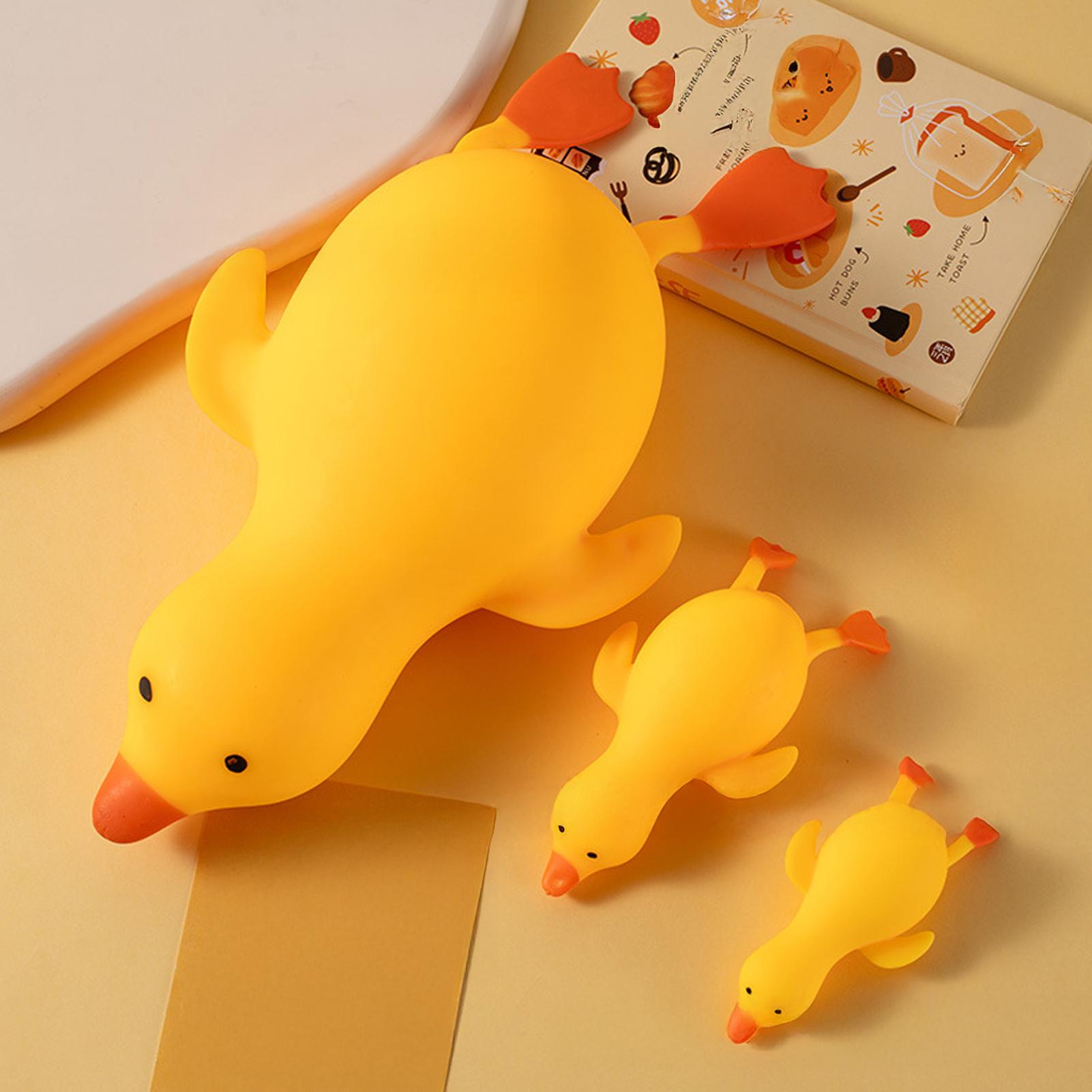 Yellow Duck Stress Relief Toy Soft TPR Material Slow Rising Rebound Adorable Design Odorless Safe for All Ages in 3 Sizes Eco-Friendly TPR Soft Rubber