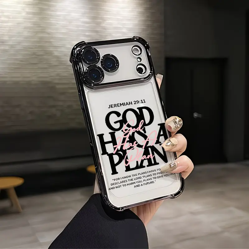 Jeremiah 29:11 God Has A Plan Christian Bible Verse Minimal Text Aesthetic Design Pattern Casing For iPhone 17 16 15 14 13 12 Samsung 22 23 24 25 Plus Pro Max Ultra Soft Silicon TPU Shockproof Protector Vintage Unique Fashion Mobile Phone Case