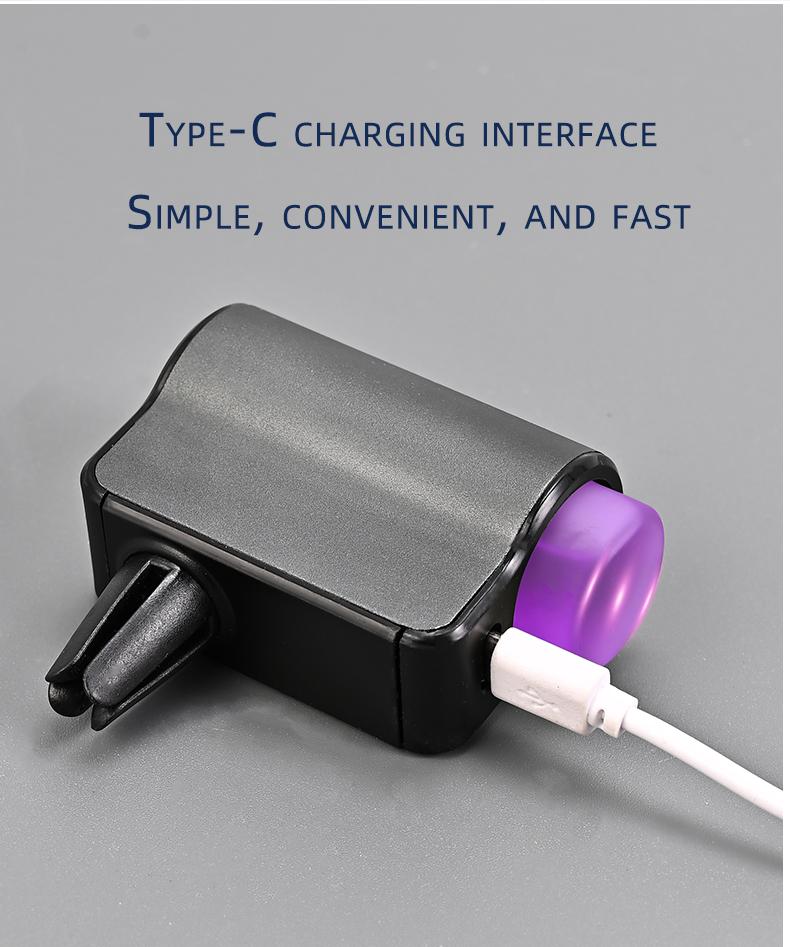 Car Air Freshener viral smart car scents Vent Clip Diffuser w/ RGB Light | AI Auto Start Stop Sensor | USB Rechargeable Essential Oil Nano Mist Odor Eliminator | 3 Modes Baby Safe Perfume | Metal Aesthetic Auto Interior Accessories Gift Set