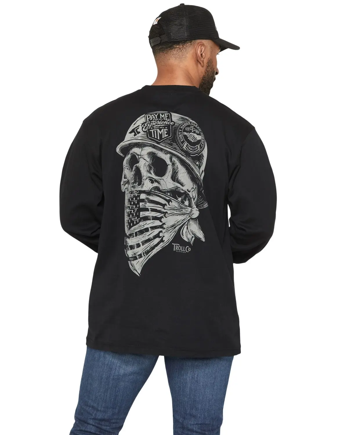 Troll Co Men's Men'S Fr Headstrong Long Sleeve Graphic Work T-Shirt - Tc2685