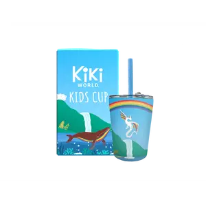 Stainless Steel Kiki Kids Cup with Straw / 8 fl oz