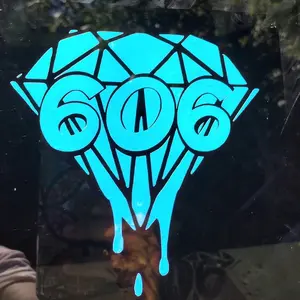 Dripping Diamond Area Code Car Decal - Personalized Vinyl Decorative Sticker