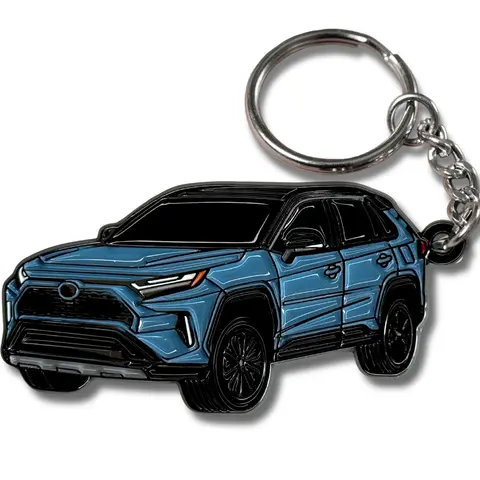 RAV4 Metal Keychain - RAV 4 2025 Accessories compatible with Toyota Rav4 metal enamel key chain key fob cover trd car accessories gifts mods for Men and Women unique idea gift
