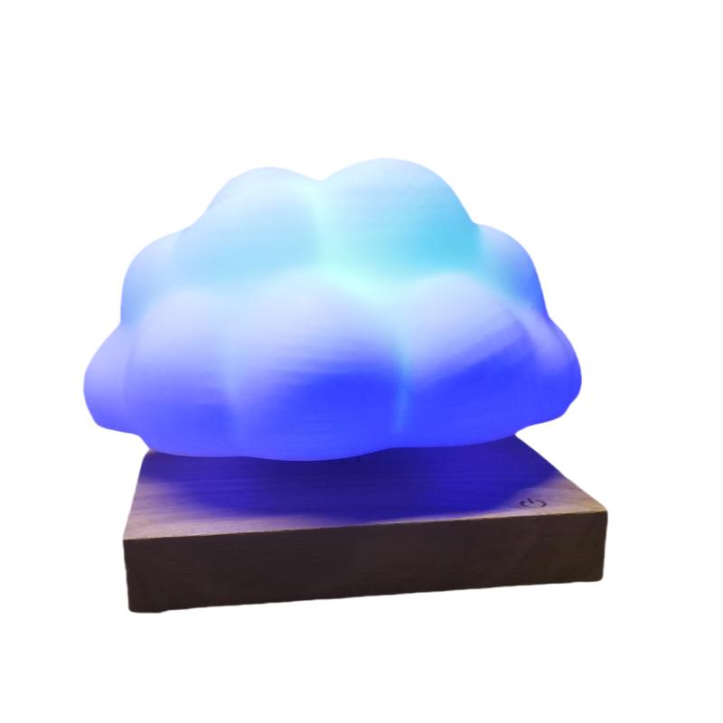 Magnetic Levitating Cloud Lamp Wireless Floating Night Light Auto Rotating LED Table Lamp with 3 Modes for Home Room Office Decor