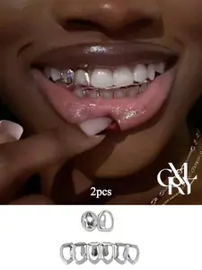 CRUSH CR 14/18K Gold Plated Open Face Star Grillz for Women Men Content Creators, Ideal for Music Festivals, Themed Parties, Night Outings TikTok Photoshoots, Hypoallergenic Design Ensures Comfort for All-Day Wear