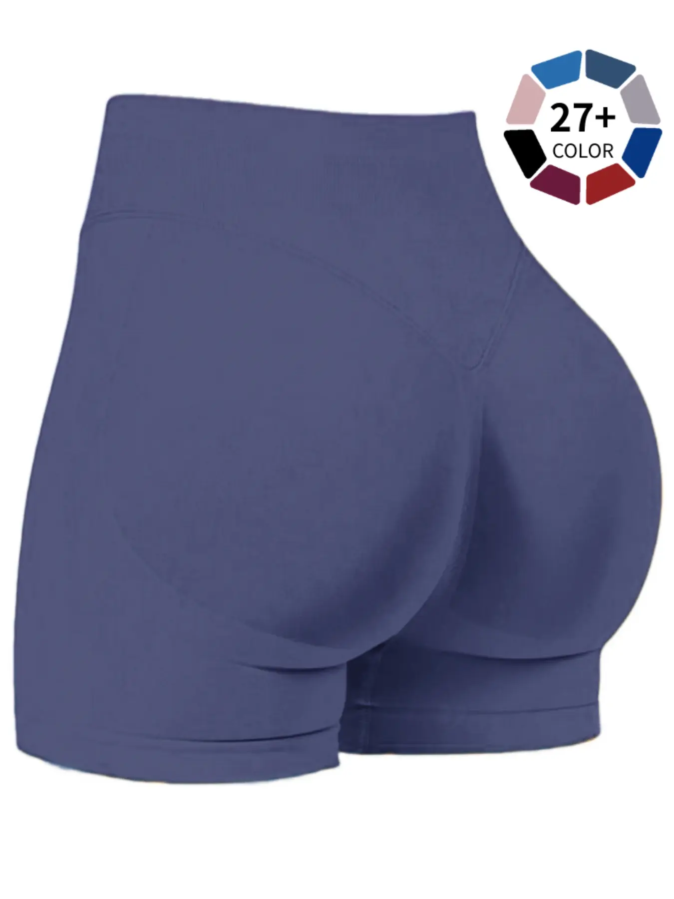Women's Seamless Butt Lifting Fitness Shorts, Athletic Wear Shorts, Fitness Bottoms, 1 Pack Invisible Elastic Tight Sports Pants, Breathable High Stretch Outdoor Indoor Cycling Pants