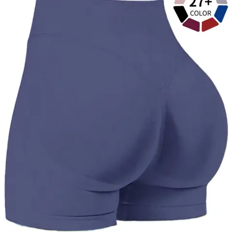 Women's Seamless Butt Lifting Fitness Shorts, Workout Exercise Shorts, Athletic Wear Shorts, Activewear Shorts, Fitness Bottoms, 1 Pack Invisible Elastic Tight Sports Pants, Breathable High Stretch Outdoor Indoor Cycling Pants