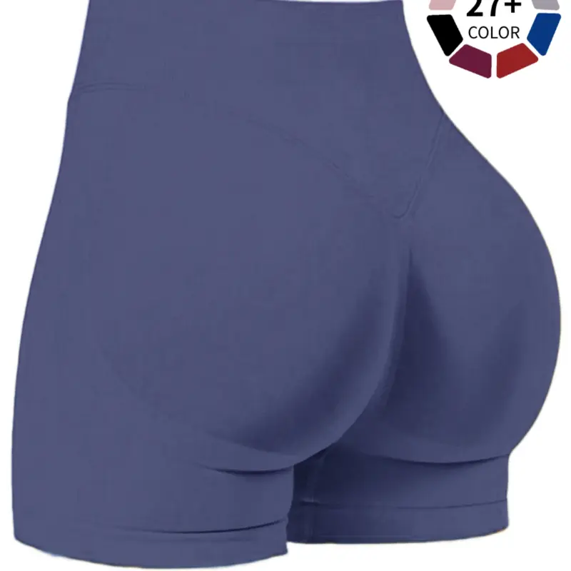 Women's Seamless Butt Lifting Fitness Shorts, Workout Exercise Shorts, Athletic Wear Shorts, Activewear Shorts, Fitness Bottoms, 1 Pack Invisible Elastic Tight Sports Pants, Breathable High Stretch Outdoor Indoor Cycling Pants