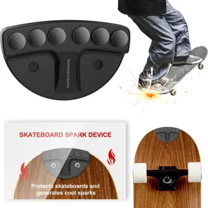 Skateboard Spark Plate, Upgrade Your Skateboard Add Sparking Flames Tail Plate -Skateboard Friction Spark Tool