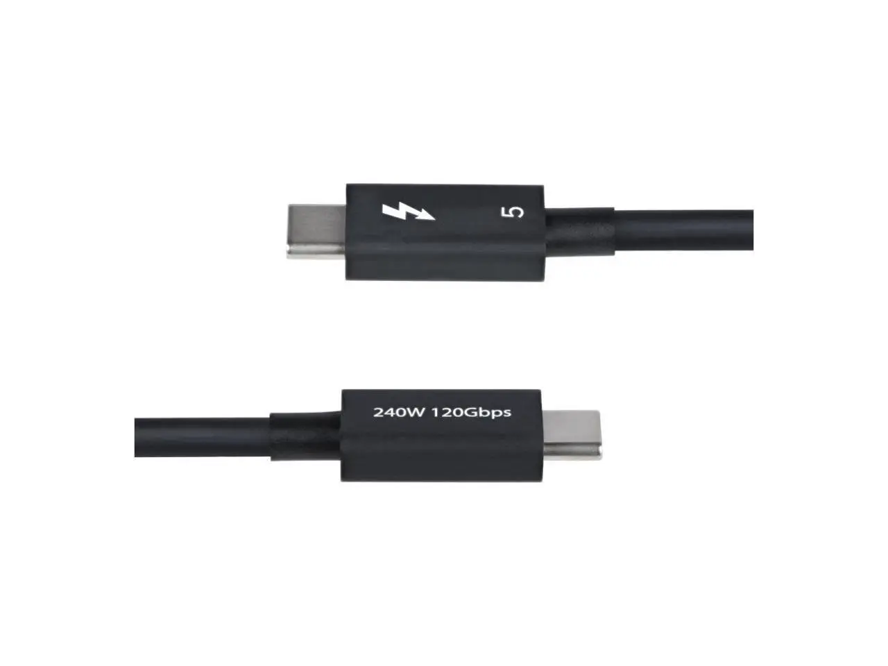 StarTech 2.6ft (80cm) Thunderbolt 5 Cable, 80Gbps/Up to 120Gbps, 240W PD, 8K 60Hz Video, Certified Thunderbolt Cable - Compatible w/Thunderbolt 4/USB4/USB-C - TBLT5MM80CM240W