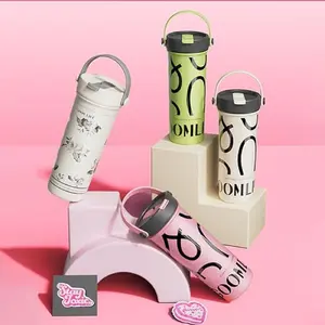 【The Graffiti Series】GOOM 20oz Stainless Steel Tumbler with Lid and Straw, Spill Proof Handy Bottle with Extended Tea Infuser as Christmas Gift Ideas