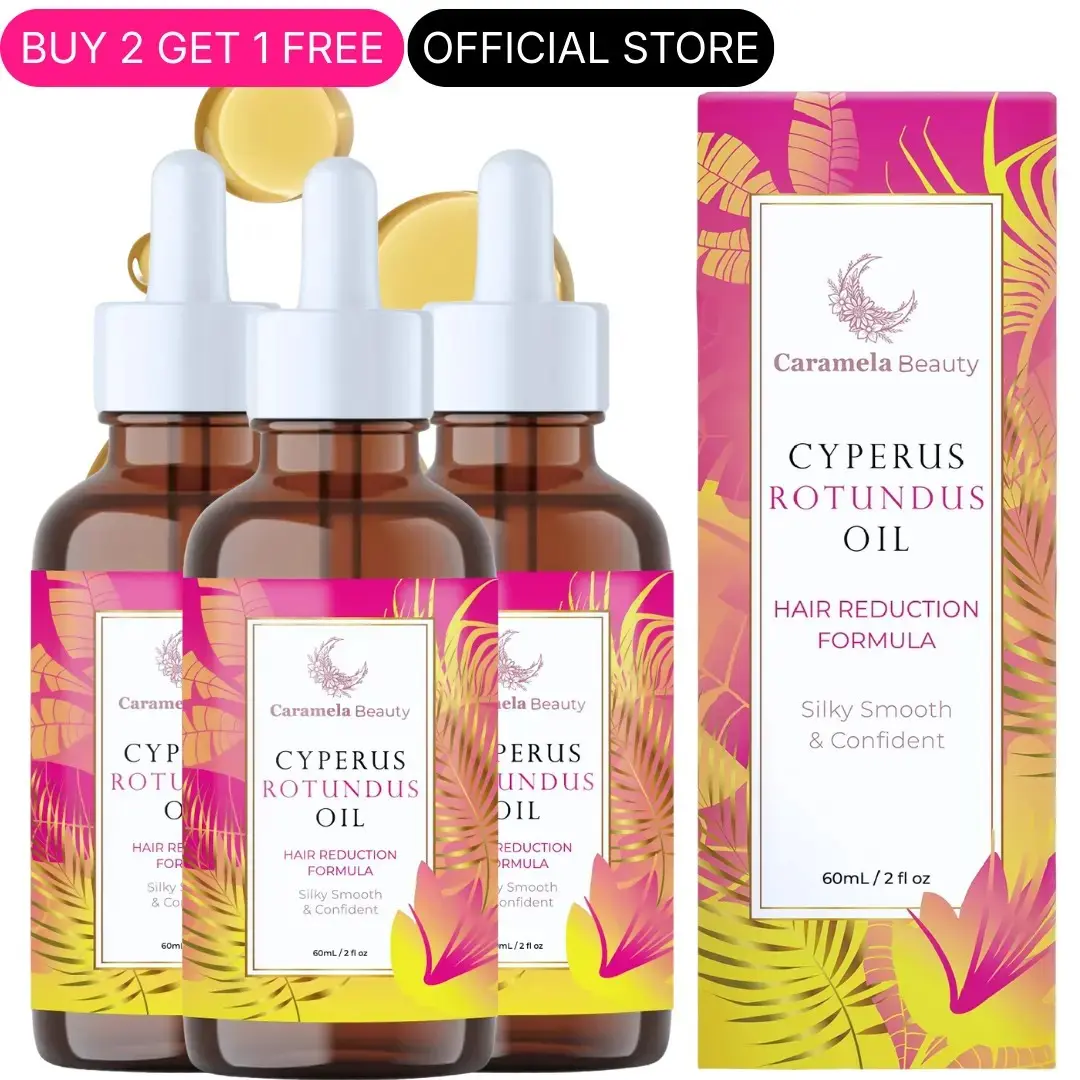 [stock up]Caramela Beauty Cyperus Rotundus Oil for Natural Hair Reduction - 60ml/2oz