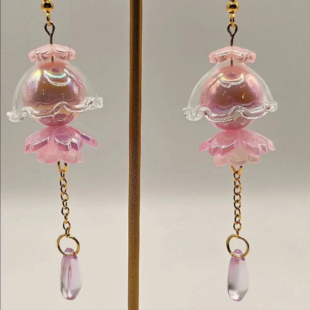 Pink Jellyfish earrings