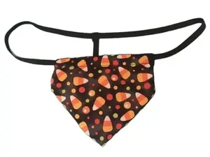 Mens CANDY CORN Halloween Costume Gstring Thong Male Sexy Underwear