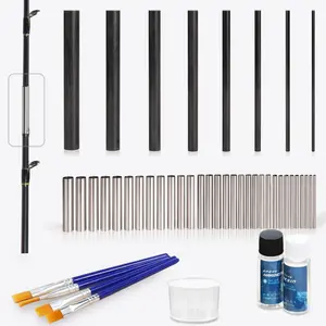 Fishing Rod Repair Kit , Easy&Quick Approach to Repair Broken Fishing Pole with Epoxy Glue and Stainless steel metal pipe