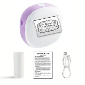Portable high-definition mini thermal printer for home use, small label Bluetooth inkless printing machine for photos and text