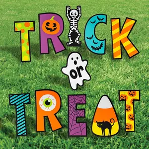 12" x 22" Trick-or-Treat Yard Signs - 11 Pc.