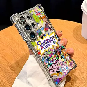 New Funnys Fashions Cool R-Rugrats Phone Case Suitable for Samsung Galaxy S25 S24 S23 S22 S21 S20 FE Ultra Plus Edge 4G 5G Protective Anti Fall Transparent Soft Back Cover Casing