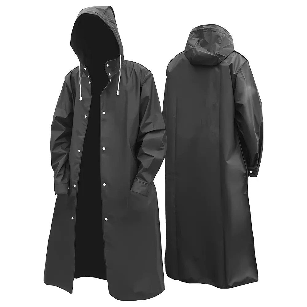Raincoats for Adults Reusable EVA Rain Ponchos Lightweight Waterproof Full Body Cover for Men and Women Rainproof Gear