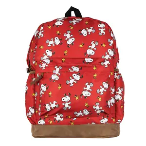 Peanuts Backpack Snoopy & Woodstock Dancing Friends All-Over Design 16" Book Bag