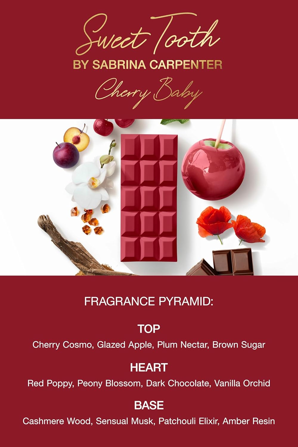 SCENT BEAUTY Sabrina Carpenter Eau de Parfum Cherry Baby 1 fl oz Sweet & Sophisticated Fragrance Made with Love