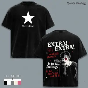 Malcolm Todd Extra Extra Vintage Washed T-Shirt, Double Sided Indie Pop Concert Tee, Oversized Graphic Shirt, Retro Music Fan Merch, Unisex Streetwear Heavyweight Tee, Malcolm Todd Inspired Giftk