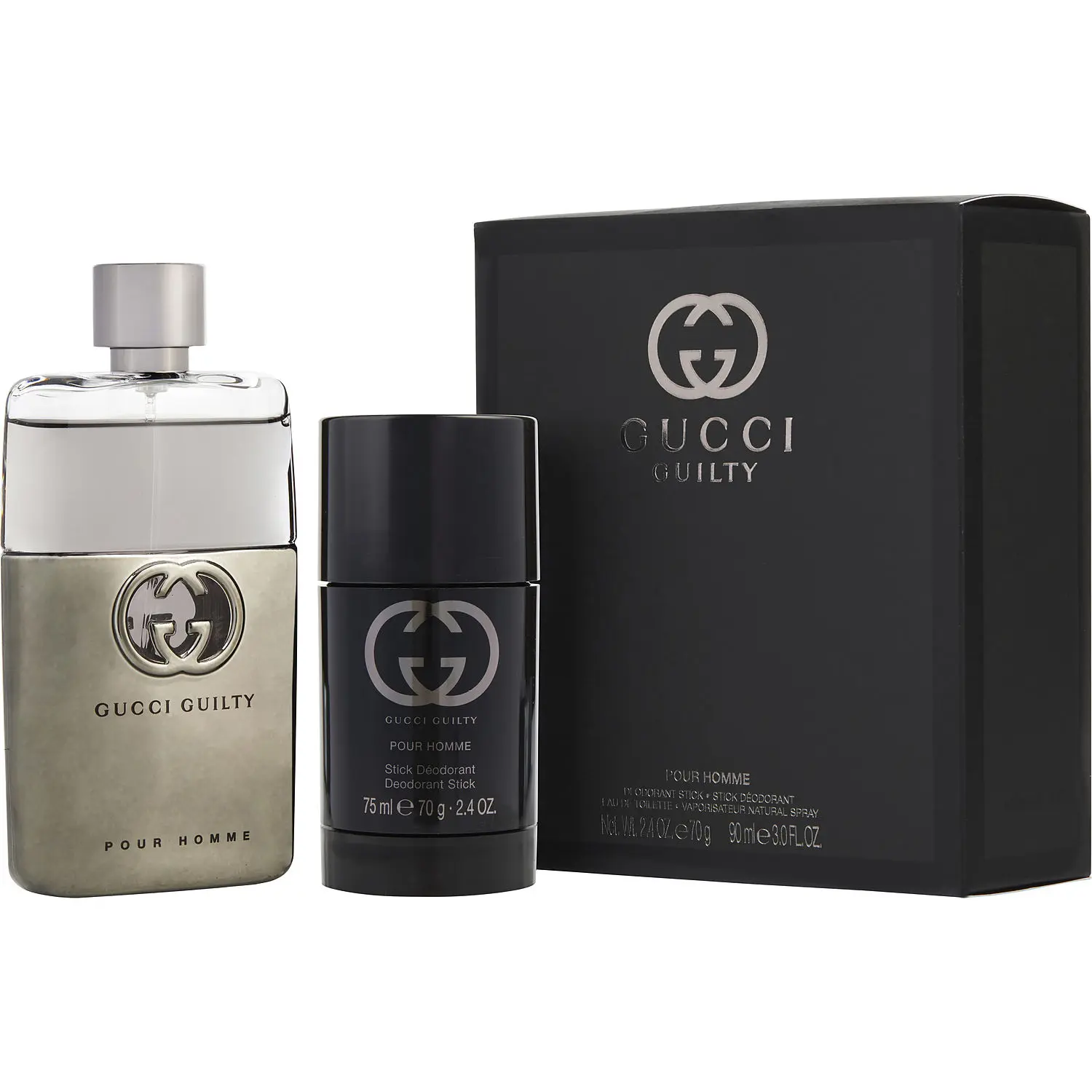 Gucci Guilty Pour Homme Set-Edt Spray 3 Oz & Deodorant Stick 2.4 Oz (Travel Offer) For Men Gucci Guilty Pour Homme Set-Edt Spray 3 Oz & Deodorant Stick 2.4 Oz (Travel Offer) For Men
