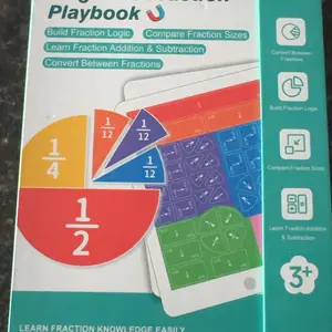 Magnetic Fraction Demonstration Book, 1 Set Math Teaching Aid, Learning Toy for Gift, Mathematical Knowledge Training Toys, Interactive Game Props, Educational Material,Easter Gifts