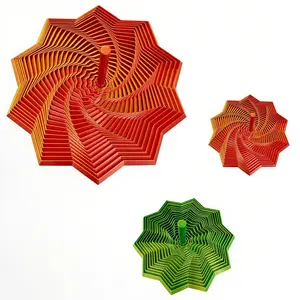 Fractal Hexagon 3D Star Stress Toy, Pull Out Christmas Hat Shape, Anti-Stress Sensory Cube, New Rotating Spiral Handle, Office Desk Use, Stress Relieving Accessory, Stress Relief Model, Stress Relief Sculptures