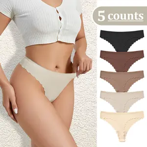 5-Pack Seamless Thong Panties – Breathable,Womenswear Comfort Underwear woman seamless thongs women's underwear Bridal Basic underwear women panties thong
